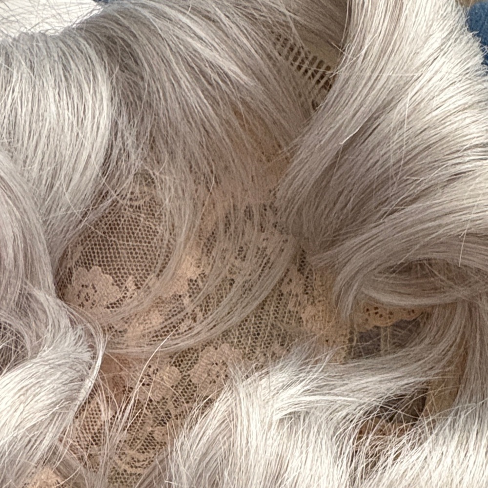 3 pack! Synthetic Fiber Hair Extension - Silver - Picture 4 of 12